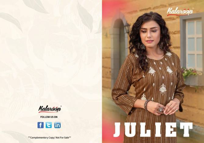 Juliet By Kalaroop 13636-13639 Designer Kurtis Catalog